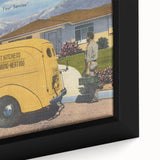 Vintage H.T. Kitchens Plumbing Van Poster - Retro Service Art