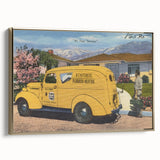 Vintage H.T. Kitchens Plumbing Van Poster - Retro Service Art