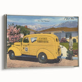 Vintage H.T. Kitchens Plumbing Van Poster - Retro Service Art