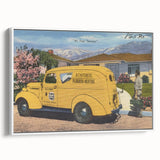 Vintage H.T. Kitchens Plumbing Van Poster - Retro Service Art