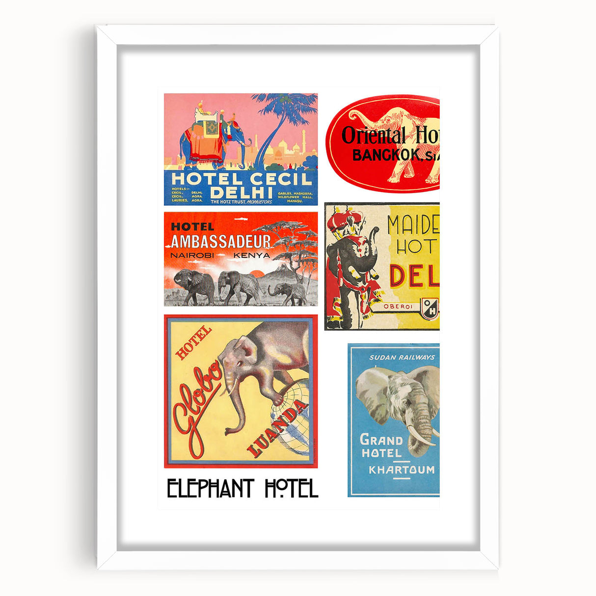 Vintage Travel Poster - Elephant Hotel Collection