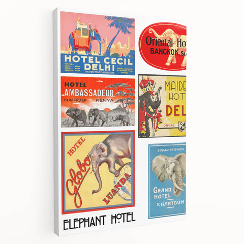 Vintage Travel Poster - Elephant Hotel Collection