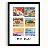 Vintage Travel Posters - French Hotel Collection Wall Art