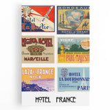 Vintage Travel Posters - French Hotel Collection Wall Art