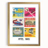 Vintage Travel Posters - Paris Hotel Collection Wall Art