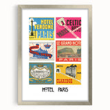Vintage Travel Posters - Paris Hotel Collection Wall Art