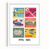 Vintage Travel Posters - Paris Hotel Collection Wall Art