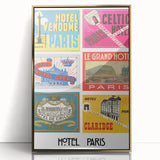 Vintage Travel Posters - Paris Hotel Collection Wall Art