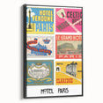 Vintage Travel Posters - Paris Hotel Collection Wall Art