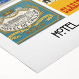 Vintage Travel Posters - Paris Hotel Collection Wall Art