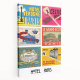 Vintage Travel Posters - Paris Hotel Collection Wall Art