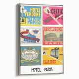 Vintage Travel Posters - Paris Hotel Collection Wall Art