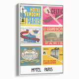 Vintage Travel Posters - Paris Hotel Collection Wall Art
