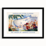 Vintage Hawaii by Flying Clipper Poster - Retro Pan Am Airways Art