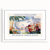 Vintage Hawaii by Flying Clipper Poster - Retro Pan Am Airways Art