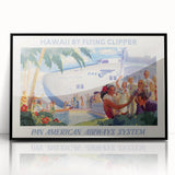 Vintage Hawaii by Flying Clipper Poster - Retro Pan Am Airways Art