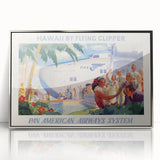 Vintage Hawaii by Flying Clipper Poster - Retro Pan Am Airways Art