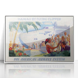 Vintage Hawaii by Flying Clipper Poster - Retro Pan Am Airways Art