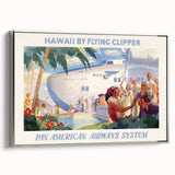 Vintage Hawaii by Flying Clipper Poster - Retro Pan Am Airways Art