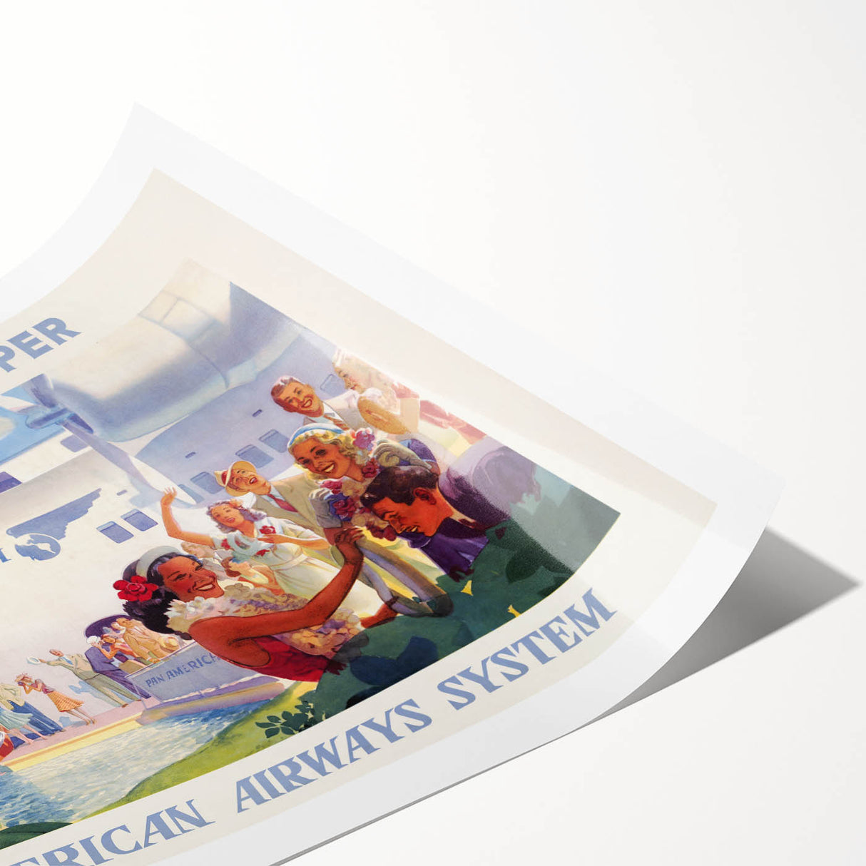Vintage Hawaii by Flying Clipper Poster - Retro Pan Am Airways Art