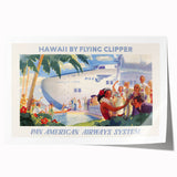 Vintage Hawaii by Flying Clipper Poster - Retro Pan Am Airways Art