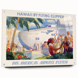 Vintage Hawaii by Flying Clipper Poster - Retro Pan Am Airways Art