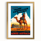 Vintage Travel Poster - Trans-Australian Railway Wall Art