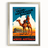 Vintage Travel Poster - Trans-Australian Railway Wall Art