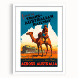 Vintage Travel Poster - Trans-Australian Railway Wall Art