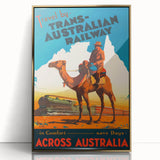 Vintage Travel Poster - Trans-Australian Railway Wall Art