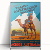 Vintage Travel Poster - Trans-Australian Railway Wall Art