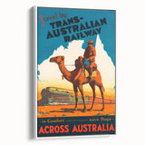 Vintage Travel Poster - Trans-Australian Railway Wall Art