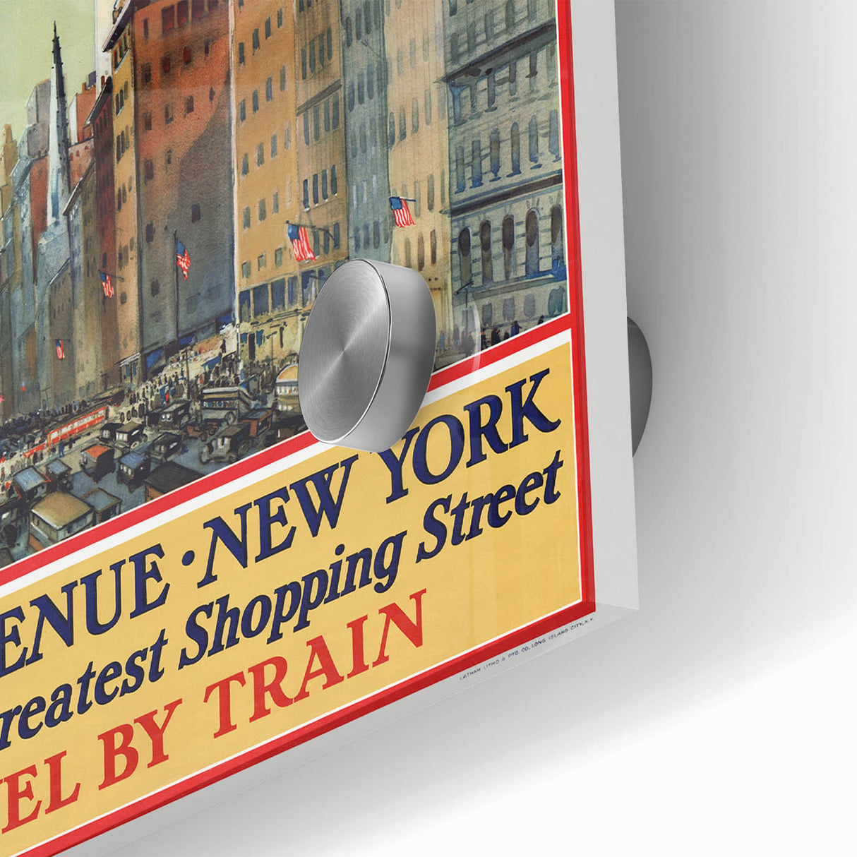 Vintage Travel Poster - Fifth Avenue New York Wall Art