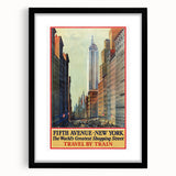 Vintage Travel Poster - Fifth Avenue New York Wall Art