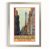 Vintage Travel Poster - Fifth Avenue New York Wall Art