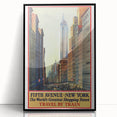 Vintage Travel Poster - Fifth Avenue New York Wall Art