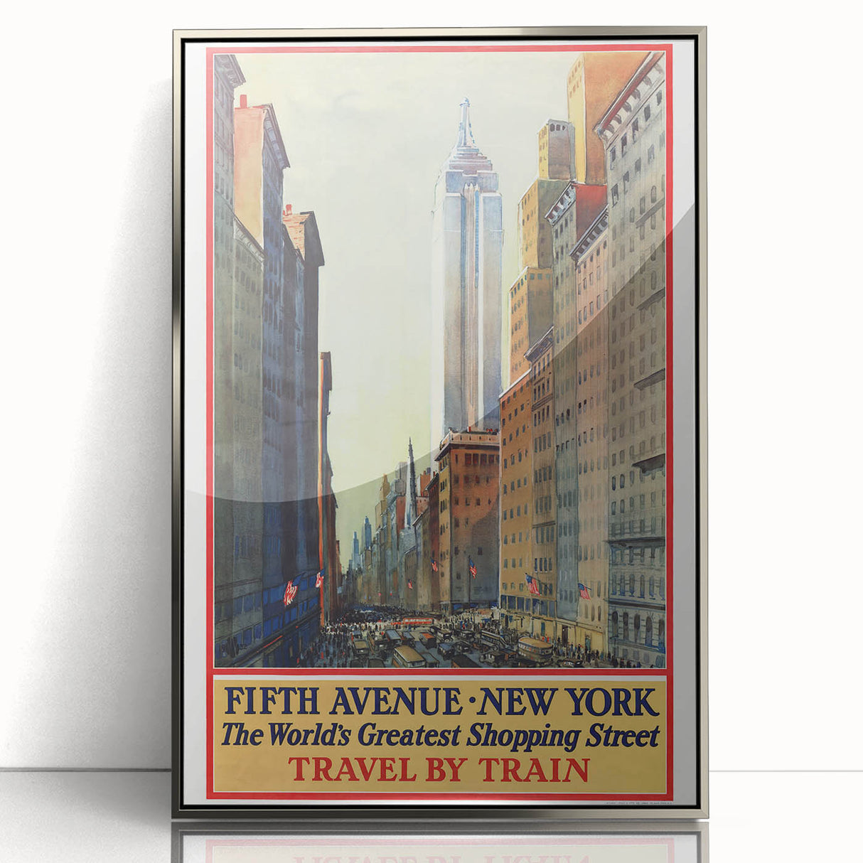 Vintage Travel Poster - Fifth Avenue New York Wall Art