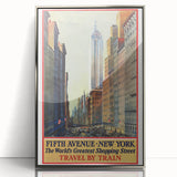 Vintage Travel Poster - Fifth Avenue New York Wall Art