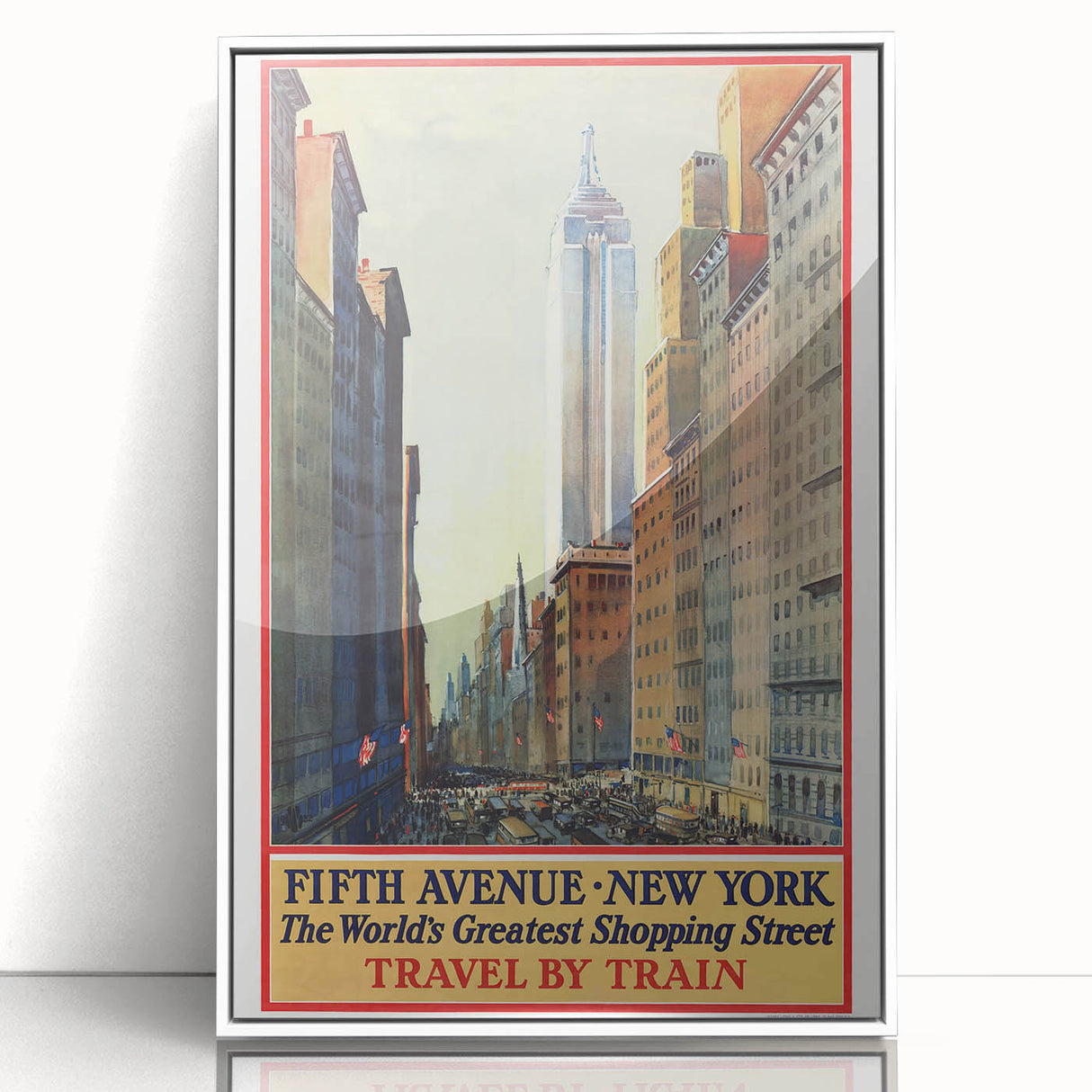Vintage Travel Poster - Fifth Avenue New York Wall Art