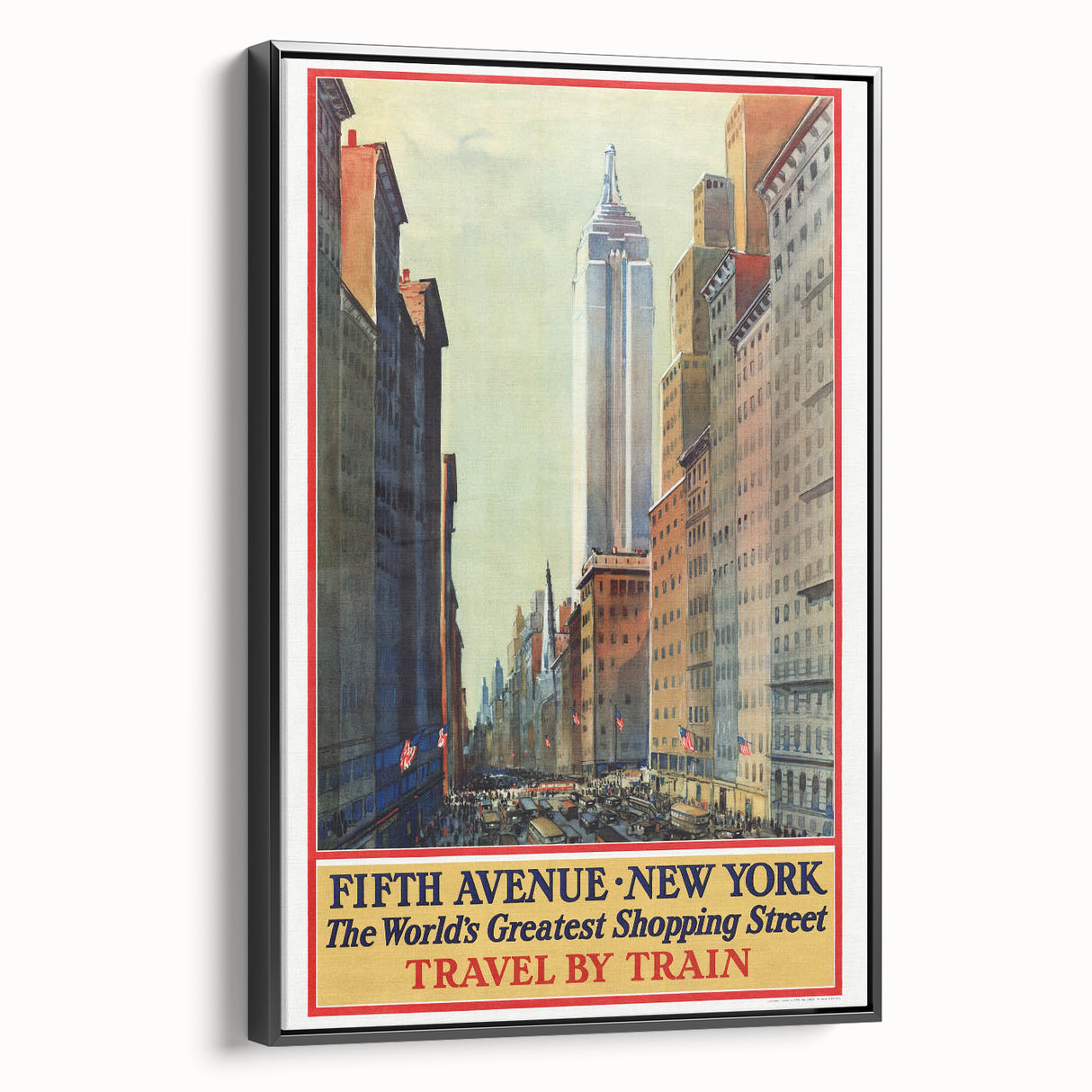 Vintage Travel Poster - Fifth Avenue New York Wall Art