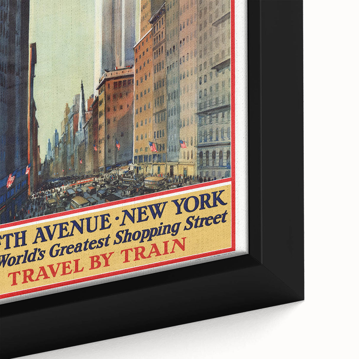 Vintage Travel Poster - Fifth Avenue New York Wall Art