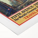 Vintage Travel Poster - Fifth Avenue New York Wall Art