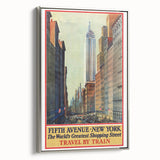 Vintage Travel Poster - Fifth Avenue New York Wall Art