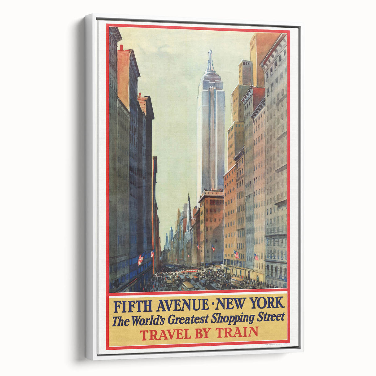 Vintage Travel Poster - Fifth Avenue New York Wall Art