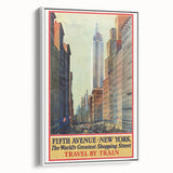 Vintage Travel Poster - Fifth Avenue New York Wall Art