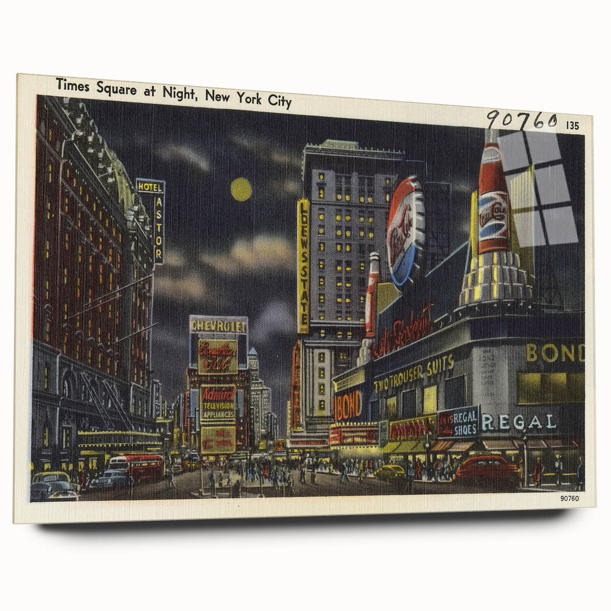 Times Square at Night Poster – Vintage New York City Art