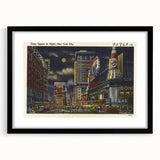 Times Square at Night Poster – Vintage New York City Art