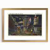 Times Square at Night Poster – Vintage New York City Art