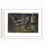 Times Square at Night Poster – Vintage New York City Art