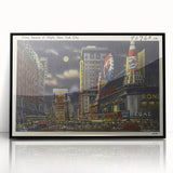 Times Square at Night Poster – Vintage New York City Art
